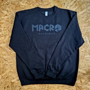 Black on black big logo sweatshirt 