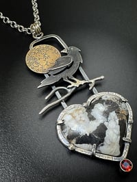 Image 2 of White Buffalo and Raven Pendant