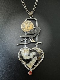 Image 1 of White Buffalo and Raven Pendant