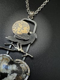 Image 3 of White Buffalo and Raven Pendant