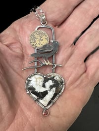 Image 4 of White Buffalo and Raven Pendant