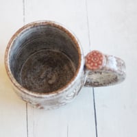 Image 11 of Handcrafted Rust Mug with Hand Carved Floral Design, 10 Ounce, Made in USA