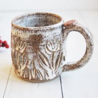 Image 6 of Handcrafted Rust Mug with Hand Carved Floral Design, 10 Ounce, Made in USA