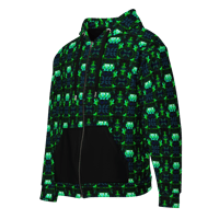 Image 1 of Mini Cross Pattern Zip Hoodie