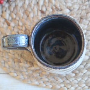 Image of Pressed Leaves Nature Mug, Rustic Handcrafted Pottery Coffee Mug, Made in USA