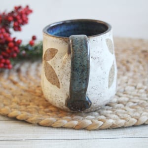 Image of Pressed Leaves Nature Mug, Rustic Handcrafted Pottery Coffee Mug, Made in USA