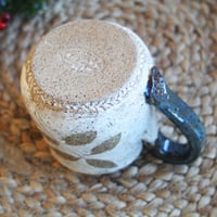 Image 10 of Pressed Leaves Nature Mug, Rustic Handcrafted Pottery Coffee Mug, Made in USA