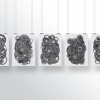 Spirographic Collection 01, 11x17, 5 print collection, signed