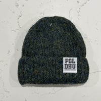 POLDHU BRUSHED YARN BEANIE - KELP