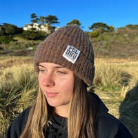 Image 2 of POLDHU BRUSHED YARN BEANIE - MOCHA