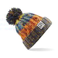 Image 2 of POLDHU RETRO ORANGE BOBBLE HAT