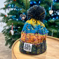Image 1 of POLDHU RETRO ORANGE BOBBLE HAT