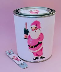 Pink Pastel Santa Candle with opener