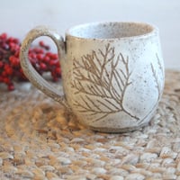 Image 9 of Nature Mug, 15 oz. Handcrafted with Pressed Cedar Evergreen Leaves, Made in USA