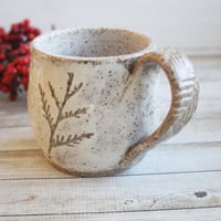 Image 8 of Nature Mug, 15 oz. Handcrafted with Pressed Cedar Evergreen Leaves, Made in USA