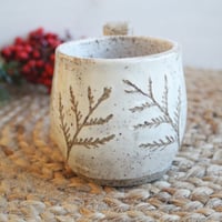 Image 11 of Nature Mug, 15 oz. Handcrafted with Pressed Cedar Evergreen Leaves, Made in USA