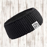 Image 1 of POLDHU WAFFLE HEADBAND - BLACK