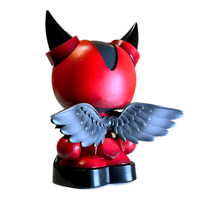 Image 2 of Devi Cherub Painted Figure (DARK ROSE)