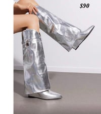 Silver Shark Boots