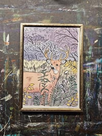 Image 2 of Original Paintings - Green Frog and Deer Stag
