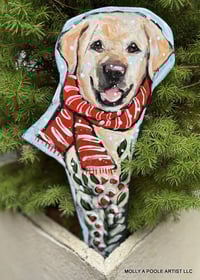 Holiday Garden Lab Fairy Yellow Red Ribbon Stripe