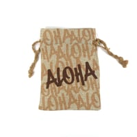 Image 2 of Burlap Bag Set (small) - "Aloha"