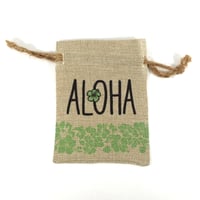 Image 3 of Burlap Bag Set (small) - "Aloha"