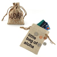 Image 5 of Burlap Bag Set (small) - "Aloha"