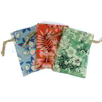 Image 1 of Burlap Bag Set (small) - "Tropical"