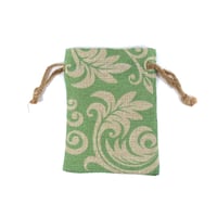Image 2 of Burlap Bag Set (small) - "Leaf"