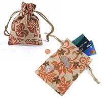 Image 5 of Burlap Bag Set (small) - "Leaf"
