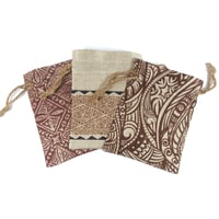 Image 1 of Burlap Bag Set (small) - "Tapa"