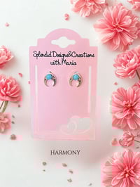 Image 2 of Tiny Turquoise Studs