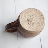 Image 10 of Raw Stoneware Pottery Mug, Rustic Brown, 10 Ounce Handmade, Made in USA