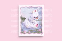 Sickly Sweet Swan Print | Cute Vintage Kitsch Coquette Gloss Poster 8x10