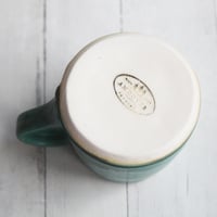 Image 10 of Rustic Mug in Matte Copper Green and Red Glazes, 12 Ounce, Made in USA