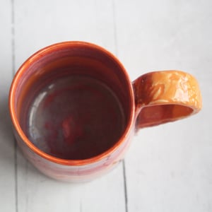 Image of Orange Ombre Handmade Pottery Mug, 10 Ounce, Made in USA