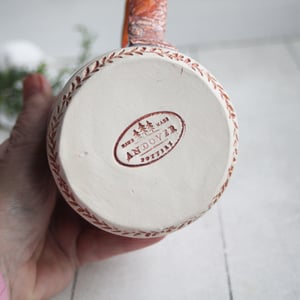 Image of Orange Ombre Handmade Pottery Mug, 10 Ounce, Made in USA