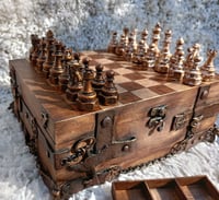 Image 1 of  HANDMADE UNIQUE STEAMPUNK CHESS SET