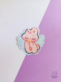 Image 1 of Adesivo Glitter Coniglio Angelo