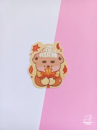 Image 1 of Adesivo Orso Foglie Autunnali