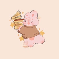 Image 2 of Adesivo Coniglio con Libri