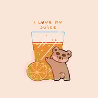 Image 2 of Adesivo Orso con Succo d'arancia
