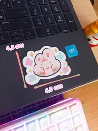 Image 3 of Adesivo Coniglio Fiori Colorati