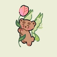 Image 3 of Adesivo Glitter Orso Fata