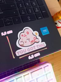 Image 3 of Adesivo Coniglio con Frase Motivazionale