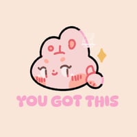 Image 4 of Adesivo Coniglio con Frase Motivazionale