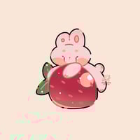 Image 4 of Adesivo Coniglio con Fragola