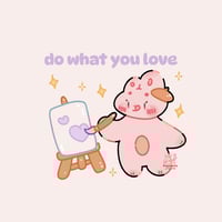 Image 3 of Adesivo Coniglio Pittore con Frase Motivazionale