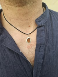 Image 4 of Mens Necklace  - Cornish Brown Seaglass 